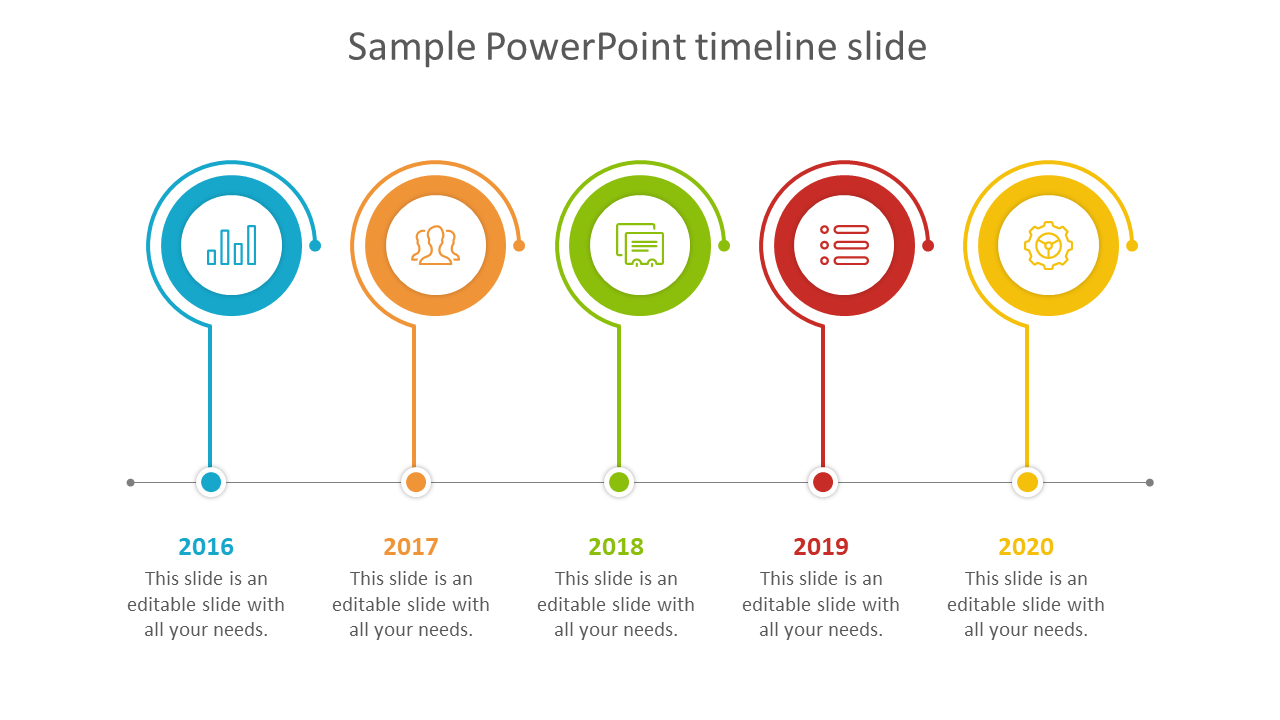 Stunning Sample PowerPoint Timeline Slide Design